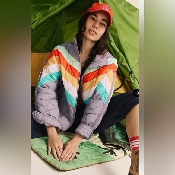 NWT FP Movement Printed Pippa Packable Puffer Jacket - Picture 2 of 5